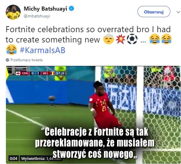 Tak Batshuayi skomentował swoją wpadkę... xD